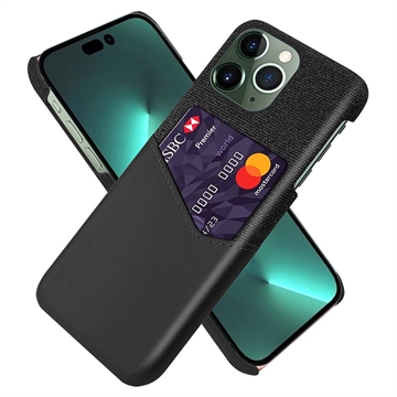 Coque iPhone 14 Pro Max avec Porte-Cartes KSQ - Noire