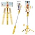 Stabilisateur à cardan KT08 avec trépied et éclairage d'appoint magnétique - Jaune