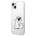 Coque iPhone 14 Plus en TPU Karl Lagerfeld Clair - Choupette Manger