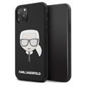 Coque Hybride iPhone 11 Pro Max Karl Lagerfeld Embossed Glitter - Noir