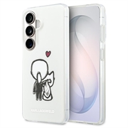 Samsung Galaxy S26 Karl Lagerfeld IML Karl&Choupette ; Étui magnétique avec logo au dos - Transparente