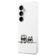 Samsung Galaxy S26+ Karl Lagerfeld IML Karl&Choupette ; étui magnétique avec logo Peekaboo - Blanc