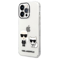 Coque iPhone 14 Pro Max Karl Lagerfeld Ikonik Karl & Choupette - Transparente