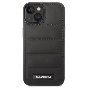 Coque iPhone 14 Pro Karl Lagerfeld Quilted Puffy Metal Logo - Noire