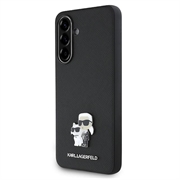 Coque Samsung Galaxy A36 Karl Lagerfeld Saffiano Metal Karl and Choupette - Noire