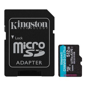 Carte mémoire Kingston Canvas Go ! Plus avec adaptateur SDCG3/512GB