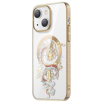 Coque iPhone 14 Kingxbar - Série Myth - Dragon d\'or