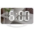 Réveil LED avec Affichage Numérique et Miroir TS-8201 (Satisfaisant Bulk) - Blanc