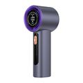 Ventilateur portable avec écran LED, 100 niveaux de vitesse et recharge via port Type-C - 3000mAh - Gris