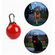 Pendentif lumineux LED pour collier d'animal de compagnie - Lumière de sécurité antiperte pour chiens et chats - Rouge