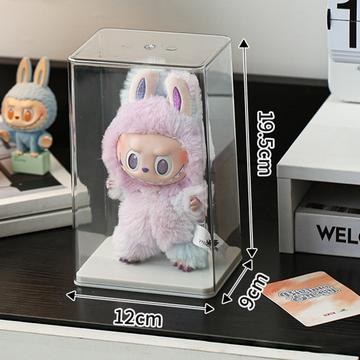 Labubu Présentoir pour objets de collection - 12 x 9 x 19,5cm - transparent / blanc