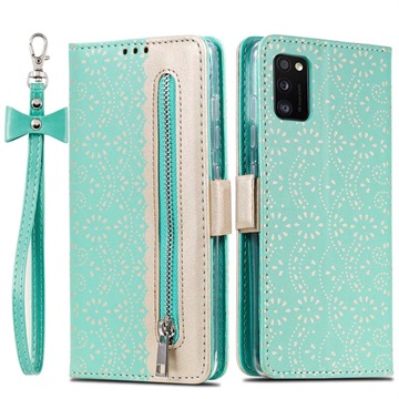 Étui Portefeuille Samsung Galaxy A41 - Lace Pattern - Vert