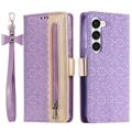 Étui Portefeuille Samsung Galaxy S23 5G Lace Pattern - Violet