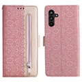 Étui Portefeuille Samsung Galaxy A13 5G Lace Pattern - Rose