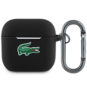 Étui AirPods 4 Lacoste Croc Logo en silicone liquide - Noir