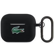 Étui AirPods Pro 2 Lacoste Croc Logo en silicone liquide - Noir