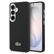 Coque Samsung Galaxy S26+ Lacoste Iconic Petit Pique Metal Logo - Compatible MagSafe - Noire