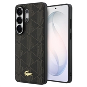 Coque magnétique Samsung Galaxy S26 Ultra Lacoste PVC Blend Monogram Gold Logo - Marrone