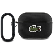 Étui AirPods Pro 2 Lacoste Petit Pique Croc Logo Patch - Noir