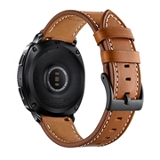 Bracelet en Cuir pour Samsung Galaxy Watch4/Watch4 Classic/Watch5, Galaxy Watch6 - 20mm - Marron