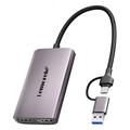 Carte de capture vidéo Lemorele AC02L - USB-C/USB-A, 4K 60Hz - Gris