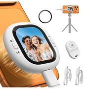 Écran de contrôle pour vlog et selfies Lemorele R1021 avec télécommande Bluetooth - Blanc