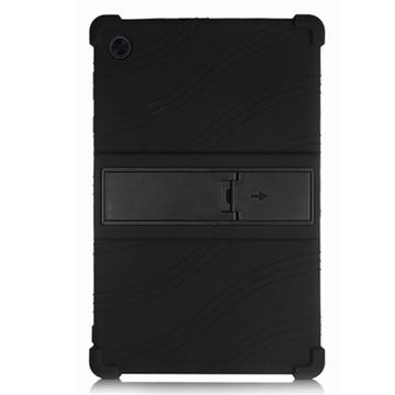 Étui Lenovo Tab M10 Gen 3 en silicone avec béquille - Noir