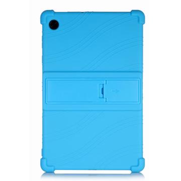 Étui Lenovo Tab M10 Gen 3 en silicone avec béquille - Bleu