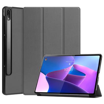 Étui à Rabat Smart Lenovo Tab P12 Pro - Série Tri-Fold - Gris