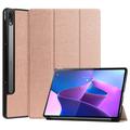 Étui à Rabat Smart Lenovo Tab P12 Pro - Série Tri-Fold - Rose Doré