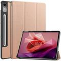 Étui à Rabat Smart Lenovo Tab P12 - Série Tri-Fold - Rose Doré