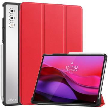 Étui à Rabat Smart Lenovo Yoga Tab Plus - Série Tri-Fold - Rouge