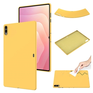 Coque Samsung Galaxy Tab S11 Ultra en silicone liquide - Jaune