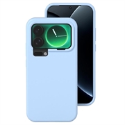 Coque Xiaomi 17 en silicone liquide - Bleu brume