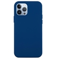 Coque iPhone 14 Pro en Silicone Liquide - Bleu Foncé
