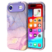 Coque Hybrid iPhone Air en Marbre de Luxe - Violet / Rose