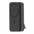 M02A 10000mAh Qi2 Batterie Externe Sans Fil Magnétique avec Support Intégré - 35W - Noir