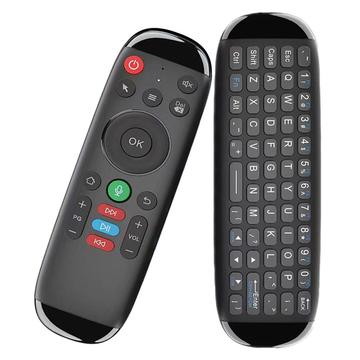 Souris sans fil M6 Air Fly avec clavier pour Smart TV et boîtier TV - Noir