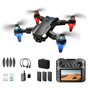 M9 Drone FPV à moteur sans balais avec deux caméras HD, évitement d'obstacles - Noir