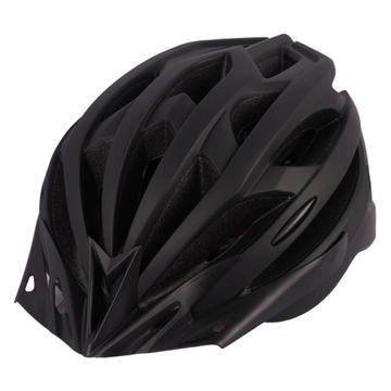 Casque de vélo MTB confortable casque de vélo de route pour jeunes adultes avec feu arrière de sécurité LED - noir mat