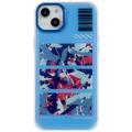 Coque Hybride Iphone 14 Plus Mutural Camouflage - Bleue