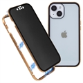 Coque Magnétique iPhone 15 avec Verre Trempé de Confidentialité - Doré