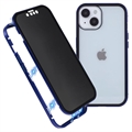 Coque Magnétique iPhone 15 Plus avec Verre Trempé de Confidentialité - Bleue