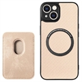 Coque iPhone 15 avec Porte-Cartes - Fibre de Carbone - Khaki