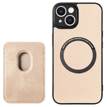 Coque iPhone 15 avec Porte-Cartes - Fibre de Carbone - Khaki