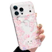 Coque magnétique iPhone 17 Pro avec strass intégrés - Lapin