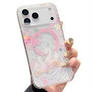 Coque magnétique iPhone 17 Pro avec strass intégrés - Cygnes