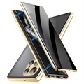 Coque Magnétique Samsung Galaxy S23 Ultra 5G avec Verre Trempé - Confidentialité - Doré