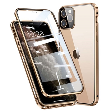 Coque Magnétique iPhone 11 Pro avec Verre Trempé - Doré