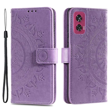 Étui Portefeuille Motorola Edge 50 Fusion Mandala Série - Violet